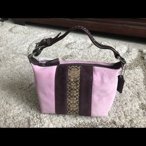 Coach Lavender Suede Handbag